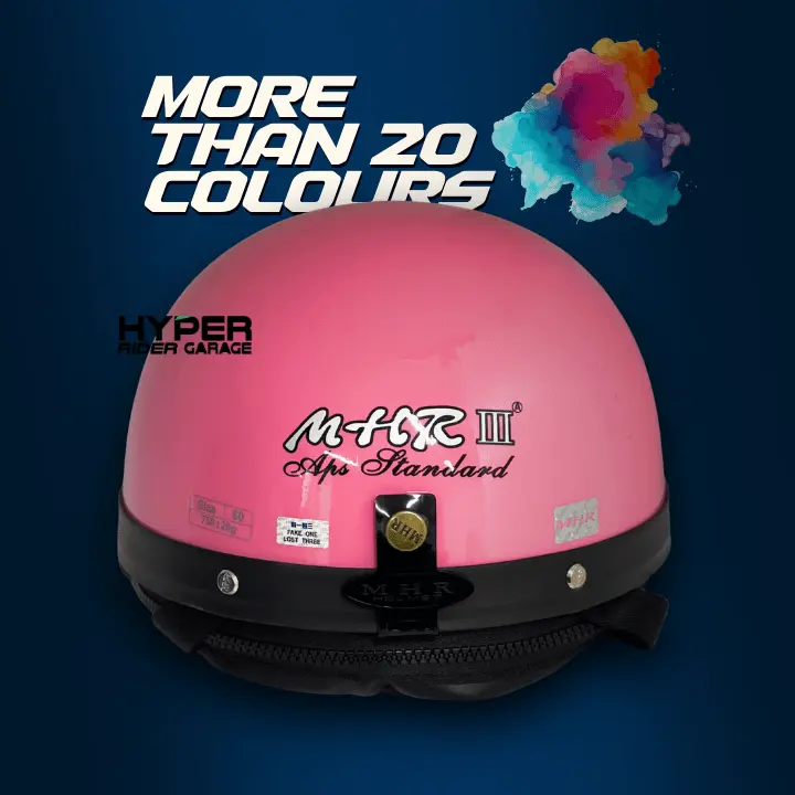 black and blue womens motorcycle helmet Hot Leathers HLD1021 Lady Rider Flat DOT Approved Skull Cap Half Biker School Bags 15L Waterproof Choose Size:XL/XXL The secure locking mechanism upsell_essentials