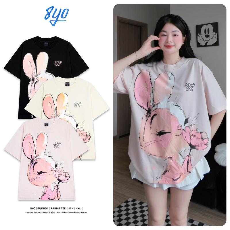 Áo Thun 8YO RABBIT Tee Cotton Mềm Mịn Mát - Áo Phông Cổ Tròn Local Brand Unisex Nam Nữ Form Rộng