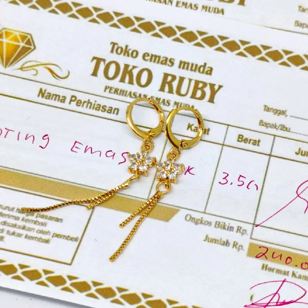 [PROMO] Anting Juntai Bintang Laut Emas Muda Asli Perhiasan Anti Luntur Dan Tahan Lama