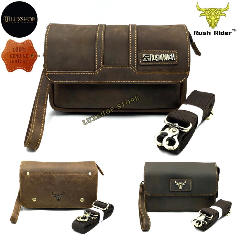 Rush Rider Beg Rush Rider M Size 2Way Use Clutch Bag Men Full Grain Cow Leather ...