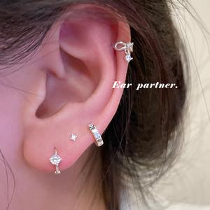 EAR PARTNER-女性用ピアス 複数個穿孔 高級感 小さめスタックピアス 耳骨用スタッドピアス 耳輪（eh-2092）