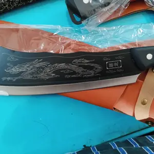 Pisau Naga Pemotong Tulang Motif Naga Dengan Sarung Pisau