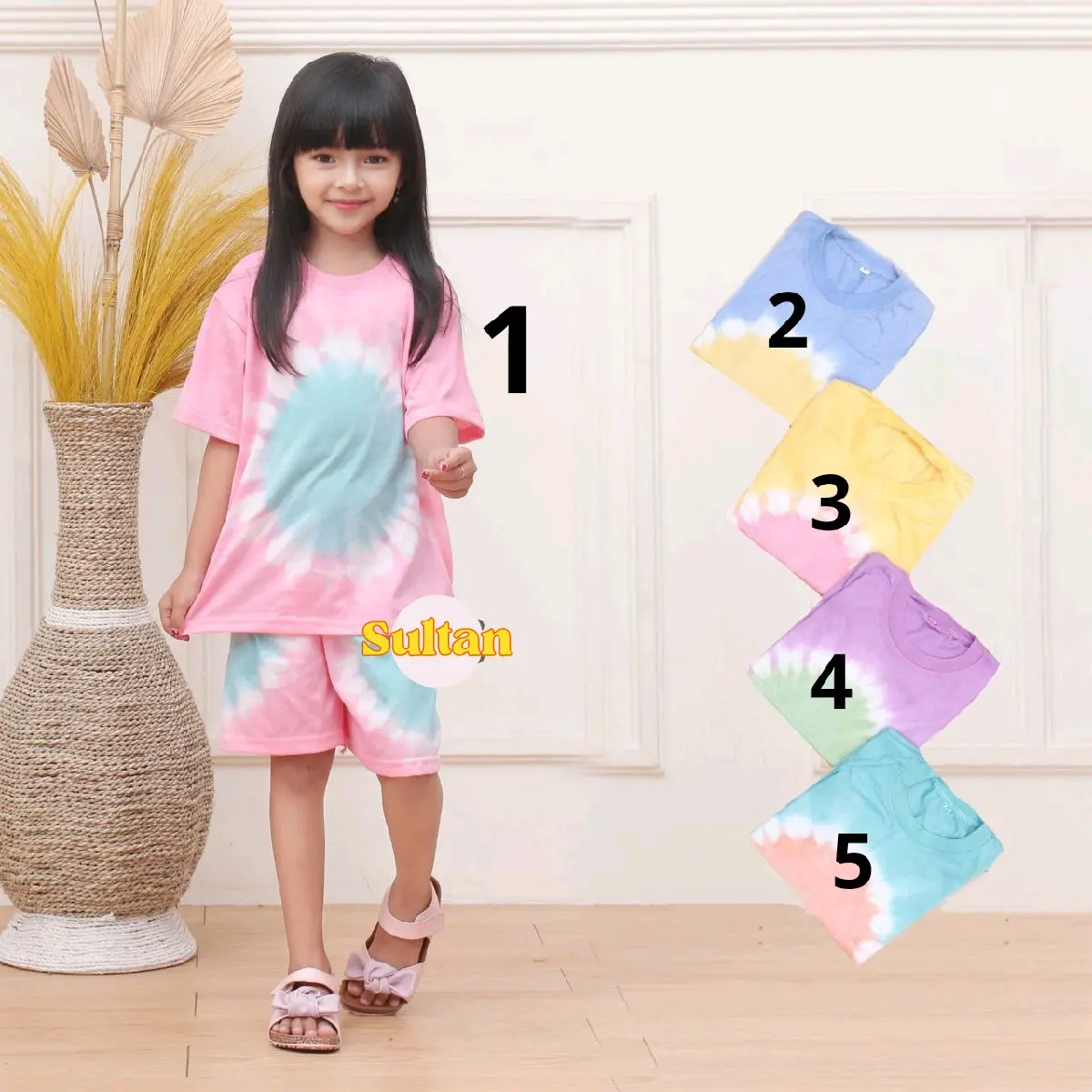 Baju anak perempuan set atasan dan bawahan Setelan Fashion