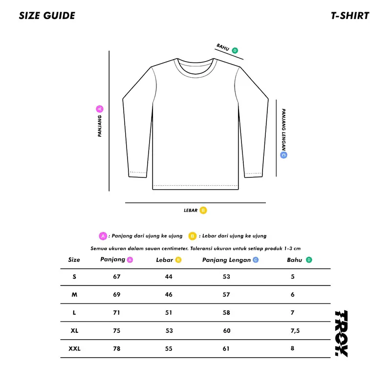 Troy Company T-Shirt Longsleeve Black Kaos Lengan Panjang Hitam Reissue Manifest LS 2101 5