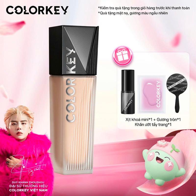 EX-VIÊN VIBI Kem Nền COLORKEY PHIÊN BẢN NÂNG CẤP Chân Ái Cho Da Dầu Giúp Lớp Trang Điểm Lì Mỏng Nhẹ Không Dễ Xỉn Màu 30g