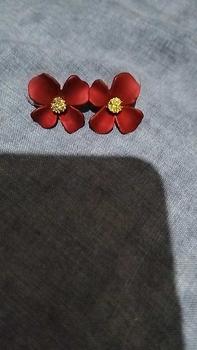 Product Review of PH13 Anting Bunga Merah Korea Cantik Aksesoris Wanita Trendy Stylish from w**y 0