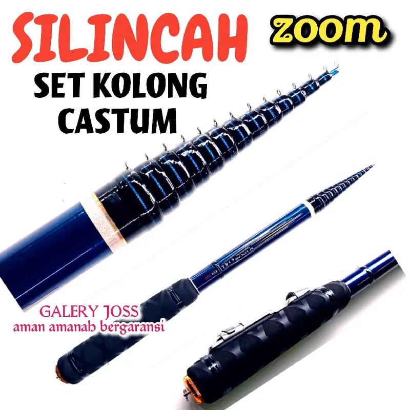 Tegek kolong zoom silincah 180 270 360 450 sudah zoom purus Jig joran tegek Pancing 1