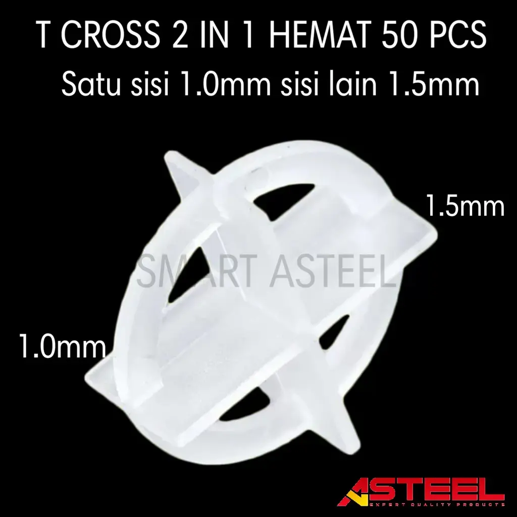 ASTEEL Spacer alat perata pasang keramik dua ukuran dalam satu 1mm & 1.5mm lebih hemat berkualitas