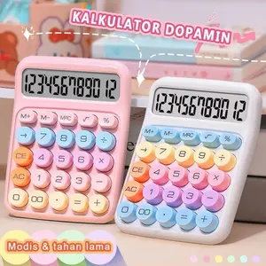 26 kalkulator multifungsi, kalkulator layar besar warna permen pelangi
