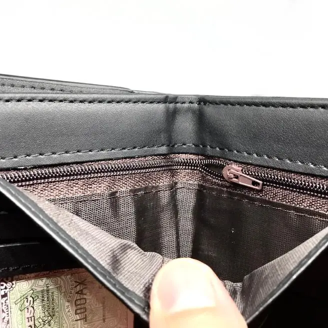 Dompet Pria Dompet Ukuran 3/4 Dompet Tanggung Kancing Magnit Dengan Pilihan Tiga Warna Kartu Kulit Uang 8
