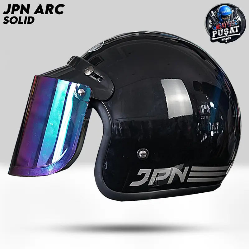 Helm JPN RETRO ARC Kaca Cembung / Datar | Helm Bogo Retro Untuk Pria dan Wanita Dewasa Original SNI 0