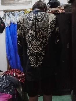 Product Review of GUNADAKSA HITAM Kemeja batik pria lengan panjang Furing Full katun Slimfit Hitam halus from n**k 1