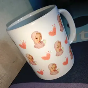 Gelas Murah Gelas Mug Custom Wajah Muka Aesthetic Kualitas Import Tebal SNIMug Keramik Premium Putih Cemerlang Bisa Custom Foto