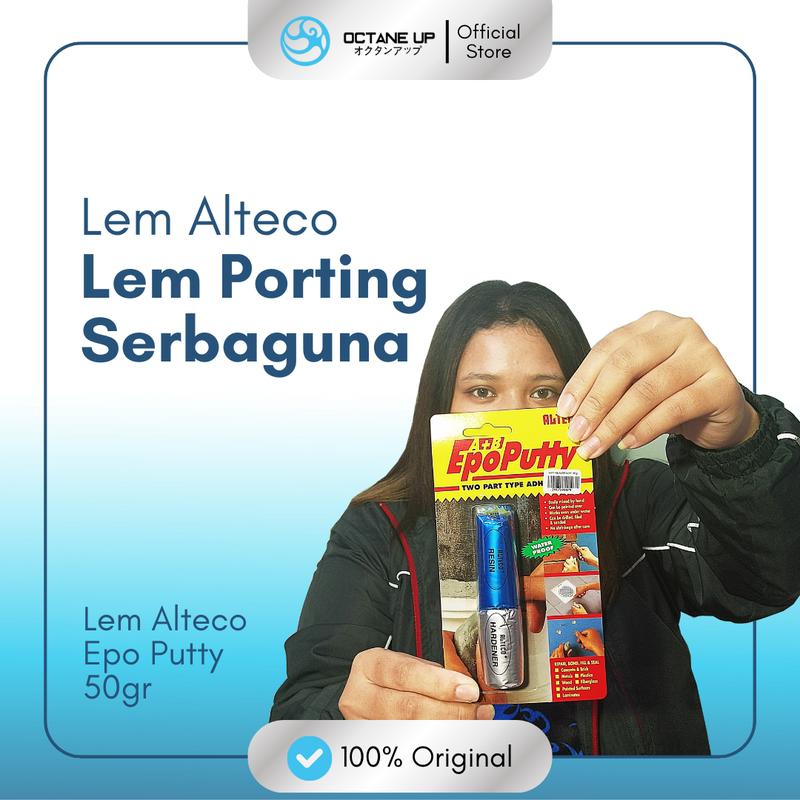 Lem Alteco Epo Putty 50gram untuk Beton, Fiberglass, Logam, PVC, Plastik, Kayu, dan Akuarium 1