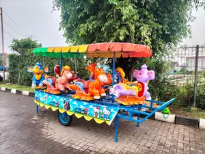 kereta panggung odong odong animal fiber isi 6