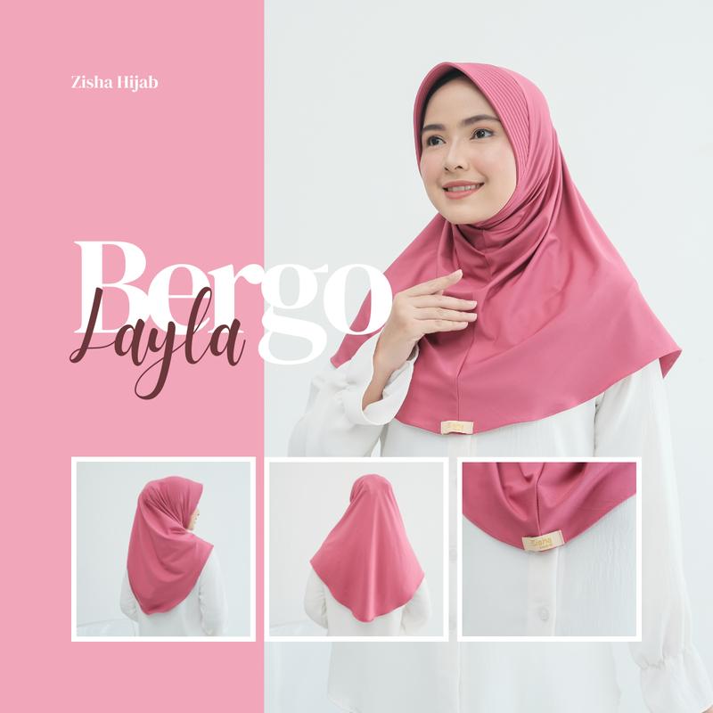Zisha Hijab Bergo Layla Sport Semua Warna Size L Bahan Spandeks Livia Super Instan Kerudung Muslim Nyaman & Praktis 8
