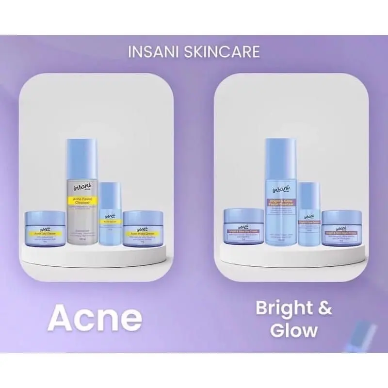 FREE HIJAB - Paket insansi skincare isi 4 Memudarkan Bopeng Mencerahkan Wajah