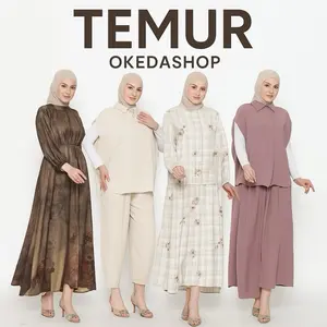 Okedashop - TEMUR - Spesial Setelan Celana Dress Midi Tunik Setrok Wanita Okedashop