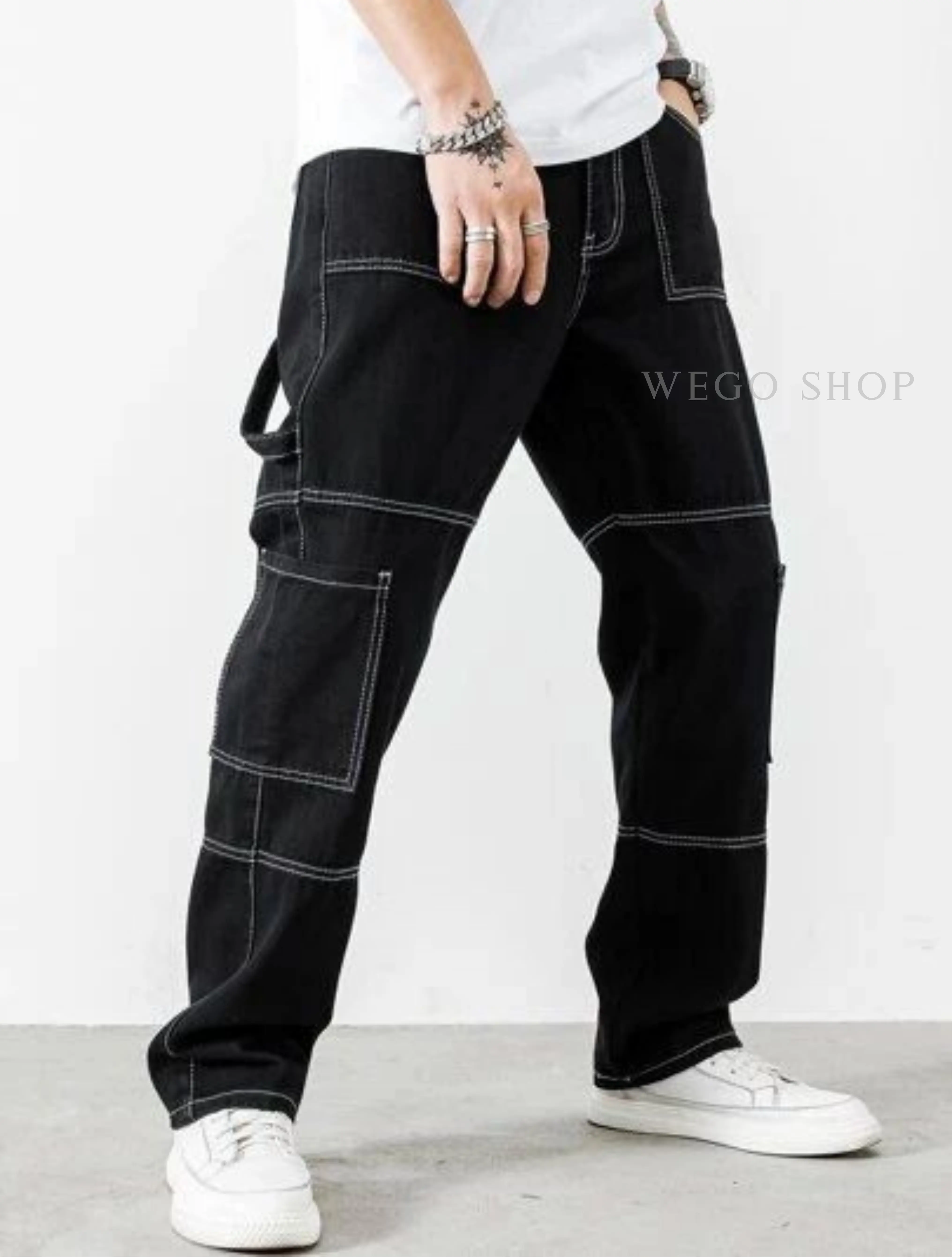Celana Jeans Pria Dewasa Model Skena Cargo Baggy Carpanter Gombrang ...
