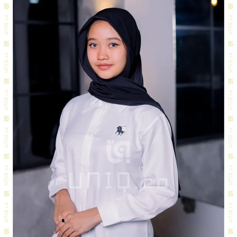 Uniq.co | Kemeja Wanita Shakila Bordir Premium Outwears | Kemeja Atasan Wanita Casual Lengan Panjang 2