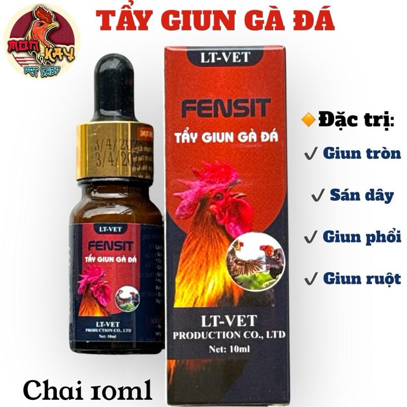  1 chai FENSIT TẨY GIUN GÀ ĐÁ  huyễn dịch uống chai 10ml  LTVET - Đặc trị các loại giun và sán dây trên gà đá gà tre gà chọi. Sổ lãi gà. 
