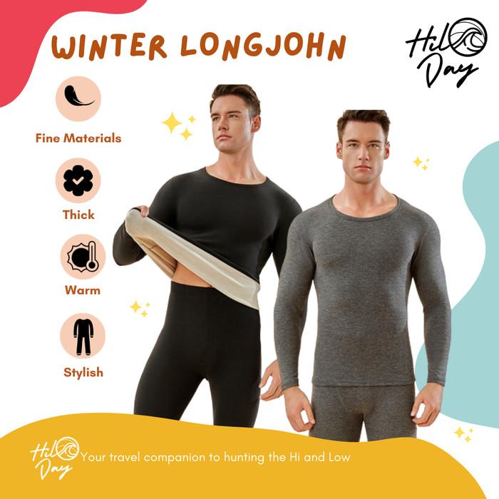HILODAY Long Jhon Pria Winter Tebal Hangat 0
