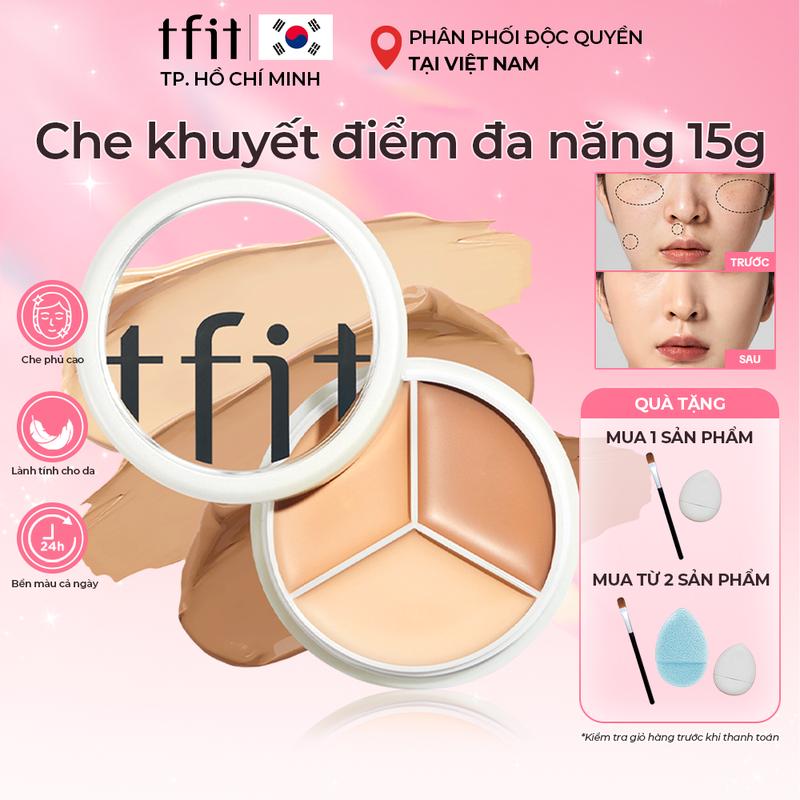 C3 Kem Che Khuyết Điểm TFIT 15g 3 Màu Hàn Quốc Che Phủ Cao Chống Nước Lâu Trôi Che Mụn Quầng Thâm Hình Xăm Hiệu Quả Cho Mọi Loại Da