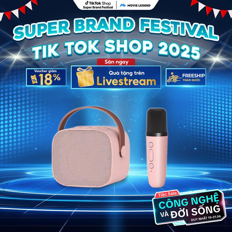 [ Bản 1 Mic - Chính Hãng Mall ] Loa Mini Hát Karaoke K1_D20 Dành Cho Máy Chiếu Và Điện Thoại, Hỗ Trợ Bluetooth 5.0 Củ Loa Nghe Nhạc Kem loa  karaoke