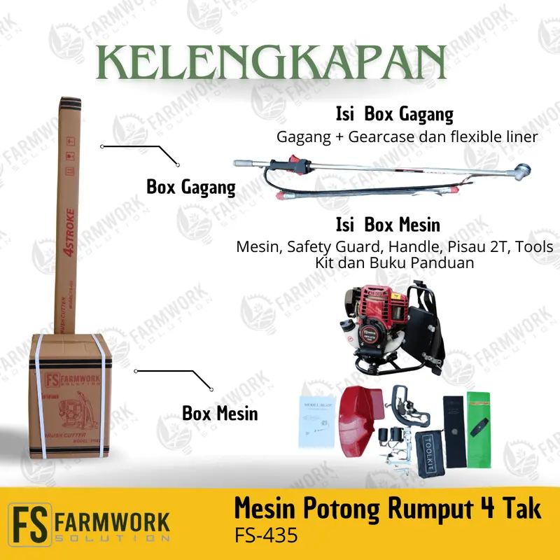 Mesin Potong Rumput Gendong 4 Tak Farmwork Solution / Brush Cutter FS435 FS431 4 Tak 1