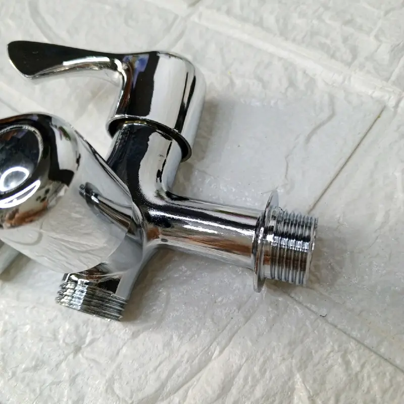 KRAN CABANG STAINLESS ANTI KARAT MODEL PUTAR DRAT 1/2 INCI BISA UNTUK SELANG SHOWER 3