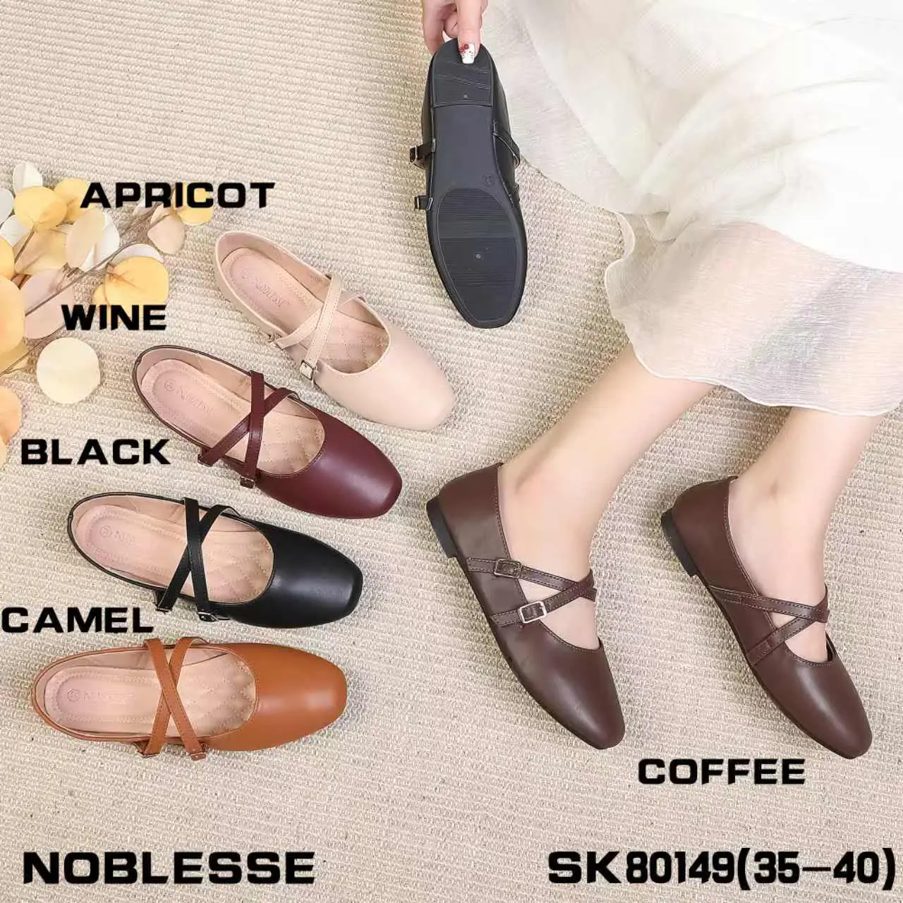 Korean Lady Flat Doll Shoes 2025 .01 06