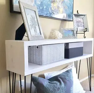 Meja Konsol Console Table Tier Meja Susun Aesthetic Penghemat Ruangan Meja TV Kayu Besi Furniture