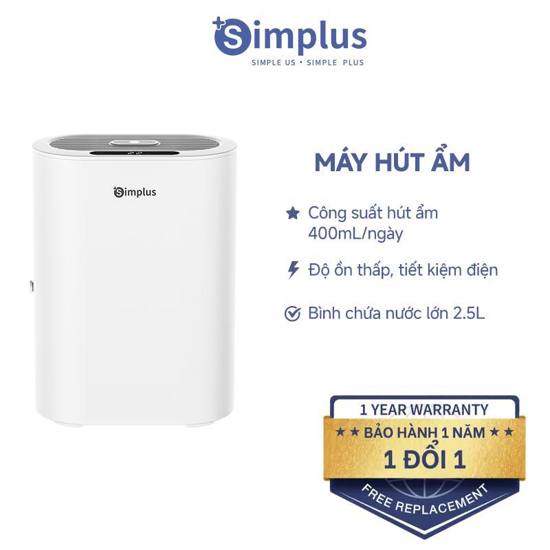 SimplusVN Máy hút ẩm công suất hút ẩm 400mL/ngày, Bình chứa lớn 2.5L, Độ ồn…