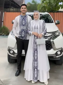 Davina Sarimbit Dewasa Gamis Dress Ibu Dan Koko Ayah M L XL