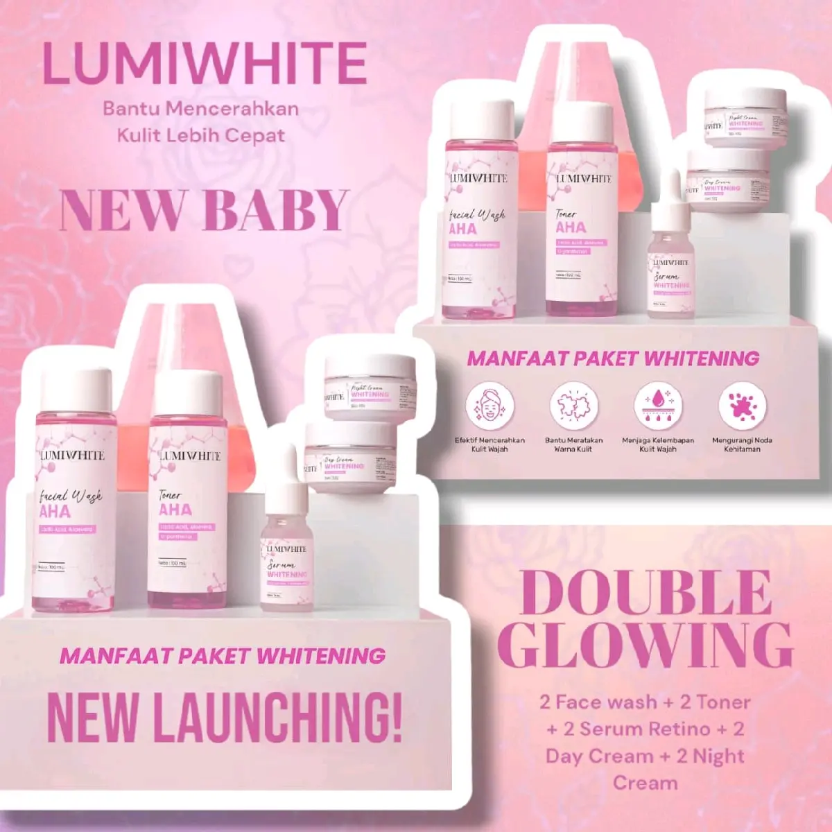 LUMIWHITE Promo 2 Paket Whitening Doble Glowing Isi 10 pcs Terbaru