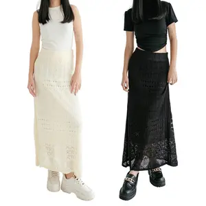 CWJ ORION LONG SKIRT / Rok Wanita / Rok Rajut / Knit Skirt / Rok Brukat / Rok Panjang / Rok Highwaist / Maxi Skirt