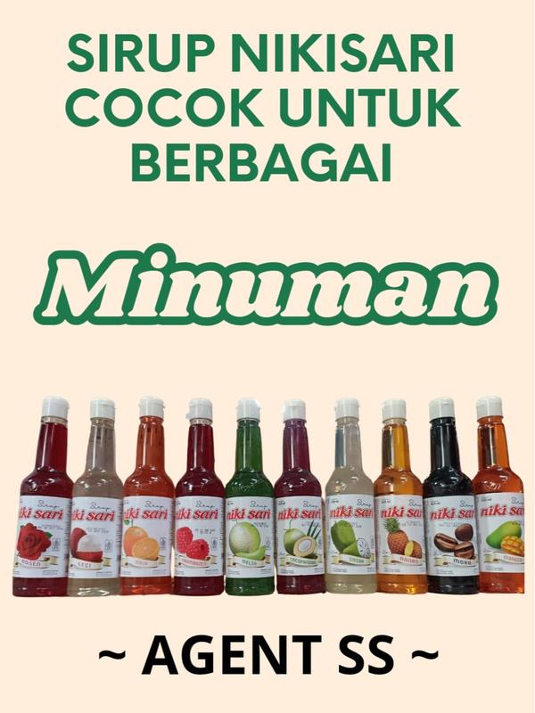 NIKISARI Sirup Aneka Rasa buah Kemasan pet 625ml ( botol plastik ) sesame  syrup 8