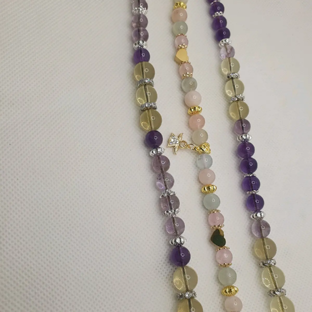 bracelet crystal amethesyt n citrine diy beads