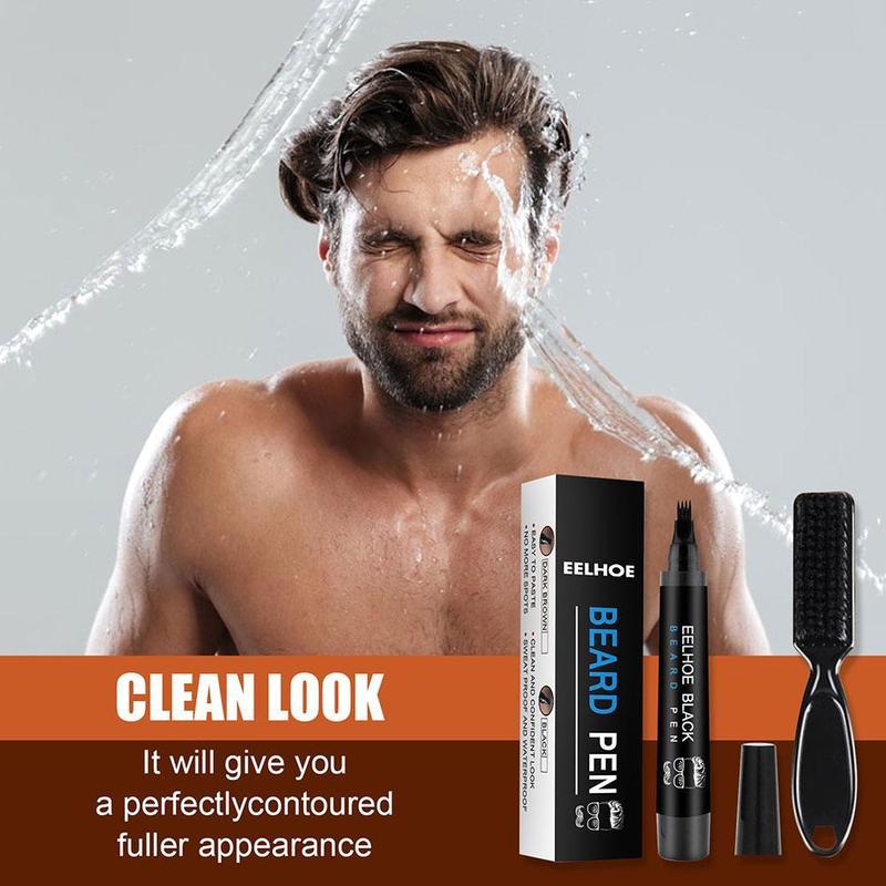 Product Introduction of Beard Filling Pen Kit Barber Pencil With Brush Male Tool Hair Eyebrow Engraving Shape Mustache S4A8 26