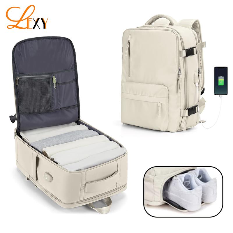  LEXY Balo du lịch chống nước 35L 55L có ngăn đựng giày và ngăn đựng laptop 16 inch dành cho nam và nữ 