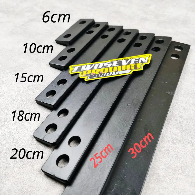 Breket Knalpot Plat Besi Tebal Lubang 10mm Lurus Universal Motor Panjang 6 10 15 18 20 25 30 Cm 1