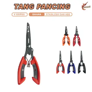 Tang Pancing Stainless Steel Multifungsi Tang Gunting Kail Pancing Split Ring Varian Warna 2 Varian Ukuran PJ-5401