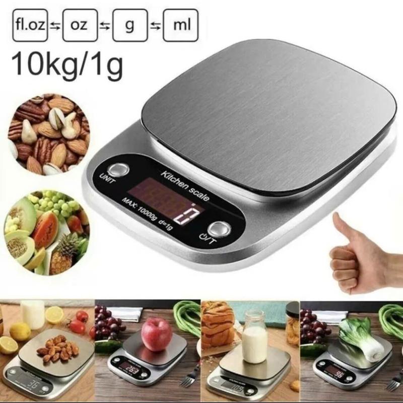 Cân Tiểu Li, Cân Điện Tử Nhà Bếp Mini Đinh Lượng 1g-10kg , Có Độ Chính Xác Cao, Có Tính Năng Trừ Bì , Tặng Kèm 2 Cục Pin 9