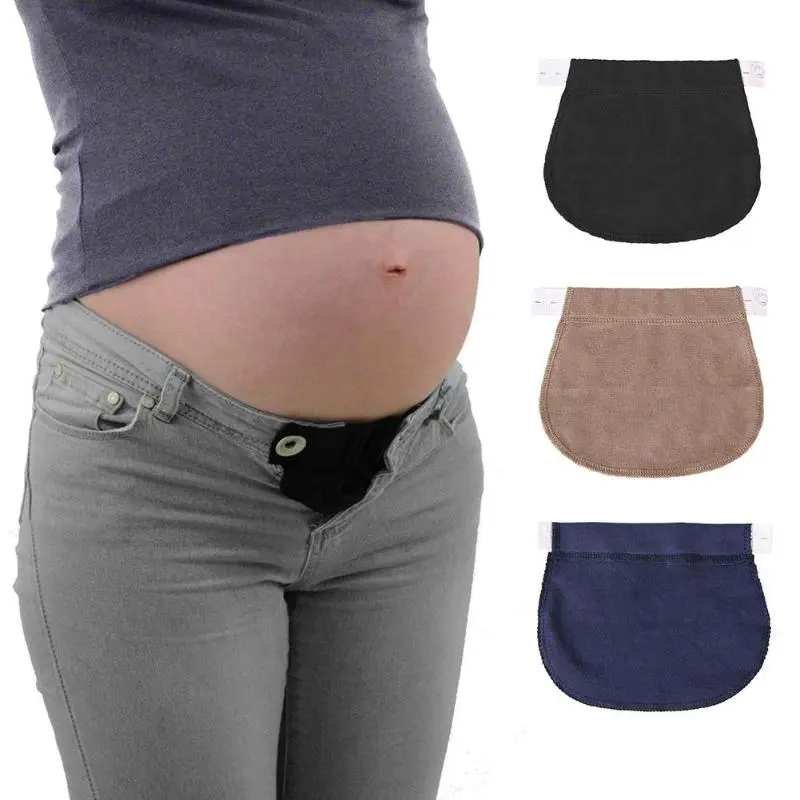 1 Piece of Maternity Jeans with Elastic Waistband and Adjustable Stretch Strap