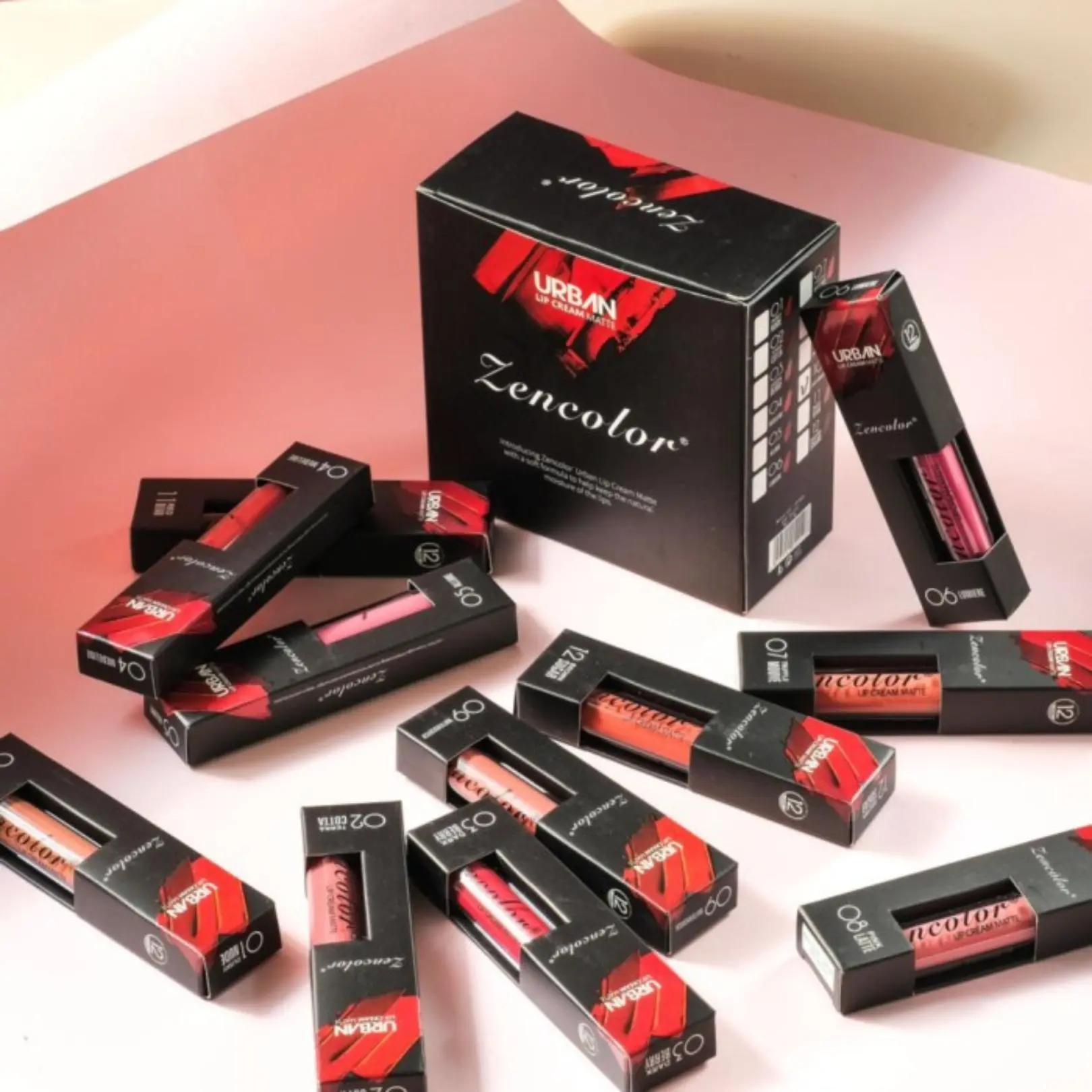 Lipstik Matte Zencolor Urban Lip Cream - Gloss Lipcream Liquid Lipstik Gloss Waterproof