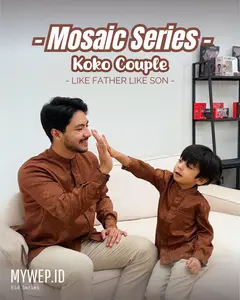 MYWEP Mosaic Koko Couple Ayah dan Anak Edisi Baju Lebaran 2025 Elegan & Eksklusif