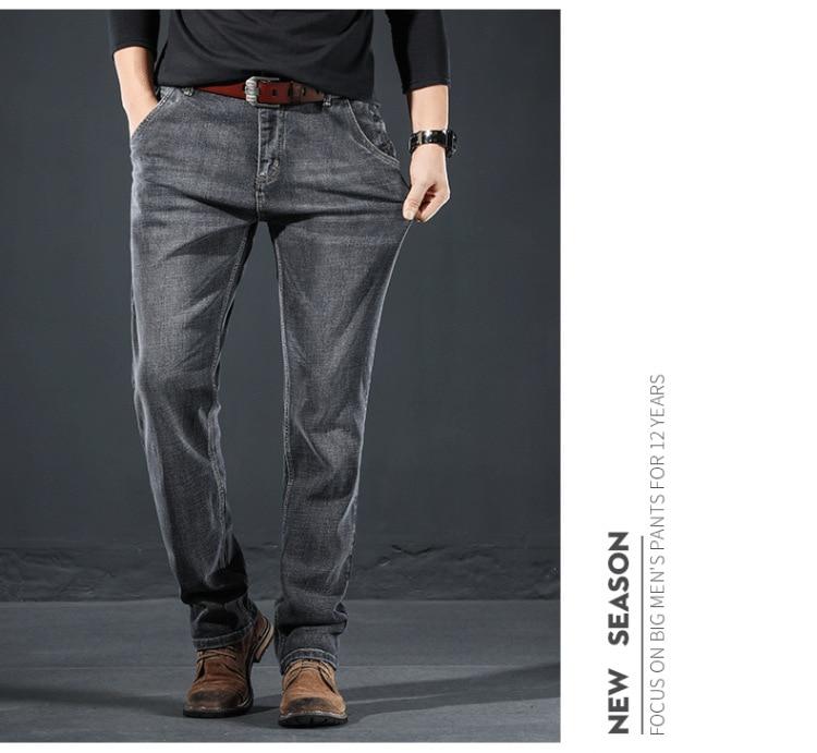 Product Introduction of Men Clothing New Pattern Recreational Vintage Nostalgia Smoky Grey Jeans Straight Cylinder Loose Street Trousers Autumn Female 8