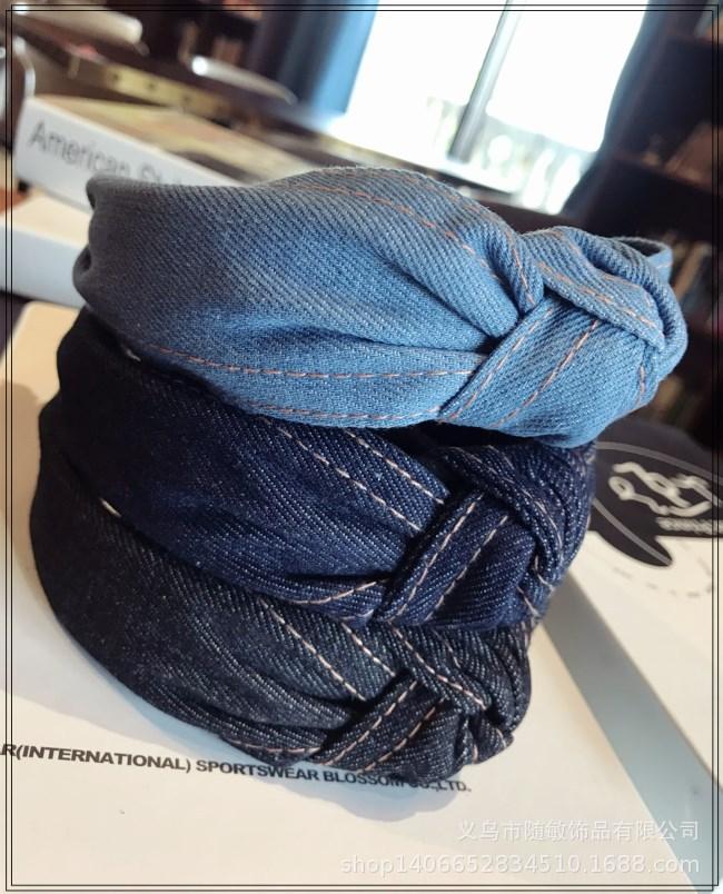 Bando Bandana Wanita Model Denim Jeans Twisted Simpul Korea Headband XXR BDO12
