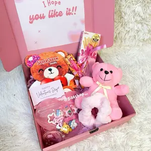 Hampers Giftbox Valentine Coklat Silverqueen Beruang/Kado Pacar/Kado Valentine/Kado Anniversary/Kado Ulang Tahun