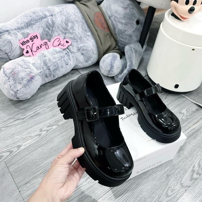  Giày lolita nữ nâng đế 6cm mềm êm quai dán full box chuẩn Qc shoese nữ dép nữ 9917 